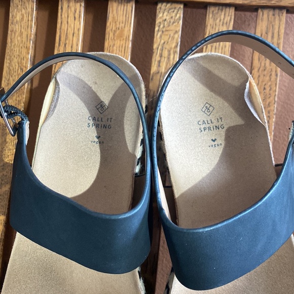 Platform Woven Cork Sandals - Picture 4 of 4